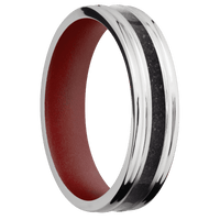 Palladium Silver + Treebarkh , Polish Finish + Crimson