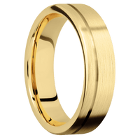 10K Yellow Gold + Satin , Satin Finish