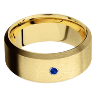 10K Yellow Gold + Distressed , Sand Finish