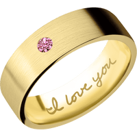 14K Yellow Gold + Satin Finish