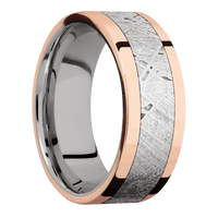 10K Rose Gold + Polish Finish + Titanium