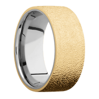 10K Yellow Gold + Stipple Finish + Titanium