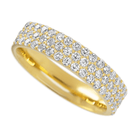 14K Yellow Gold band with 55 Round Lab Grown Diamond having TCW-.82