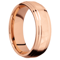 14K Rose Gold + Rockpolish , Polish Finish