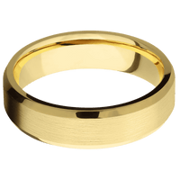 10K Yellow Gold + Satin , Polish Finish