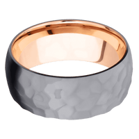 Tantalum + Rockpolish Finish + 14K Rose Gold