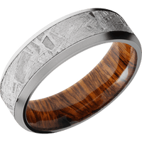Titanium + Polish , Bead Finish + Desert Iron Wood