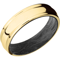 18K Yellow Gold + Polish , Polish Finish + Forged Carbon Fiber