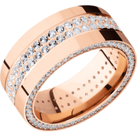 14K Rose Gold + Polish Finish
