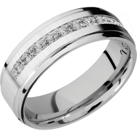 14K White Gold + Crosssatin , Polish Finish