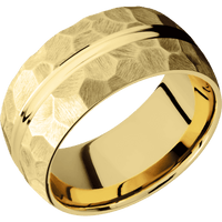 22K Yellow Gold + Polish , Rock Finish