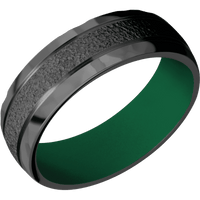 Zirconium + Stipple , Rockpolish Finish + Green