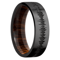 Zirconium + Bead Finish + Cocobolo