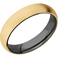 10K Yellow Gold + Satin Finish + Zirconium
