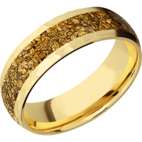 10K Yellow Gold + Hammer Finish