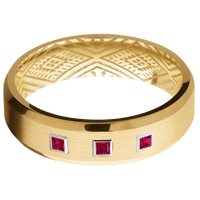 10K Yellow Gold + Satin , Polish Finish