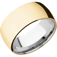 10K Yellow Gold + Polish Finish + Titanium