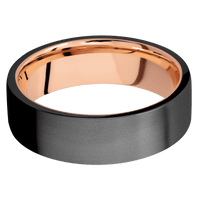 Zirconium + Bead Finish + 14K Rose Gold