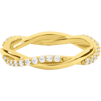 18K Yellow Gold band with 30 Round Lab Grown Diamond having TCW-.45