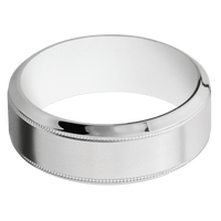 Palladium Silver + Bead , Polish Finish + Your Color