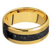 18K Yellow Gold + Sand , Polish Finish