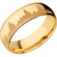 10K Yellow Gold + Sand Finish