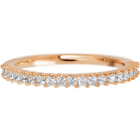 14K Rose Gold band with 21 Princess Lab Grown Diamond having TCW-.63