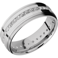 10K White Gold + Polish , Satin Finish