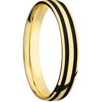 14K Yellow Gold + Polish Finish