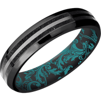 Zirconium + Polish , Polish Finish + Teal