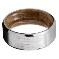 Cobalt Chrome + Treebarkh , Polish Finish + Whiskey Barrel