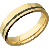 14K Yellow Gold + Satin , Satin Finish