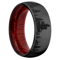 Zirconium + Satin Finish + Blood Wood