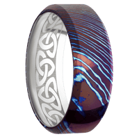 Titanium Damascus + Polish , Polish Finish + Platinum