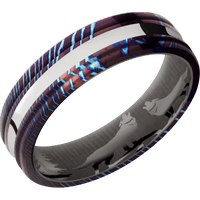 Titanium Damascus + Polish , Polish Finish + Tantalum Noir