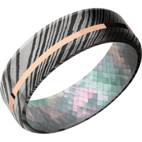 Damascus + Acid Finish + Black Mother of Pearl