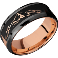 Zirconium + Polish , Polish Finish + 14K Rose Gold