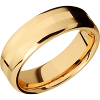 14K Yellow Gold + Satin , Polish Finish