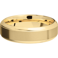 10K Yellow Gold + Sand , Polish Finish