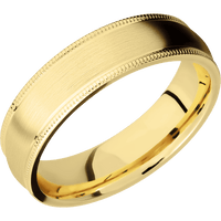 14K Yellow Gold + Satin Finish