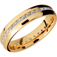 10K Yellow Gold + Satin , Polish Finish