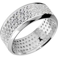 14K White Gold + Stone , Polish Finish