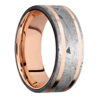 Meteorite + None Finish + 14K Rose Gold