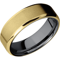 14K Yellow Gold + Sand , Polish Finish + Tantalum