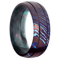 Titanium Damascus + Polish , Polish Finish + Black Mother of Pearl