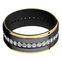 Zirconium + Bead , Polish Finish + Black