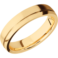 14K Yellow Gold + Machine , Satin Finish
