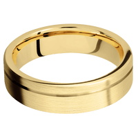 10K Yellow Gold + Satin , Satin Finish