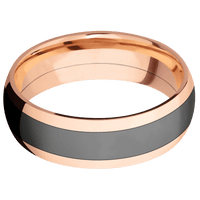 14K Rose Gold + Polish Finish