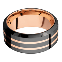 Zirconium + Polish , Polish Finish + 14K Rose Gold